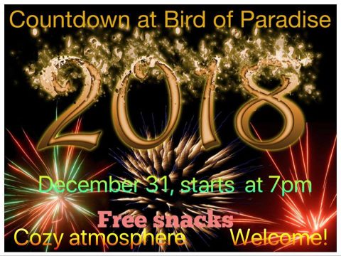 bird of Paradise Chiang Mai Countdown party poster